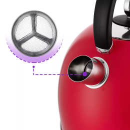 KITFORT Электрический чайник KT-6117-2 красный (металл)