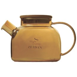 Zeidan Заварочный чайник Z-4364 боросиликатного цветного стекла обьем 1200мл крышка бамбук