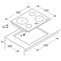 CANDY Варочная панель газовая CH64BVT черный