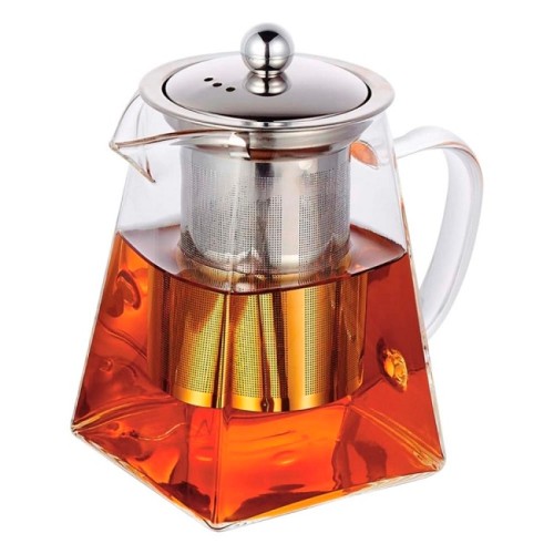 Заварочный чайник Zeidan Z-4433 боросиликатного стекло 1000мл можно использовать на плите