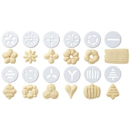 WEBBER Пресс-шприц кондитерский, 15 насадок BE-0351 лавандовый с белым