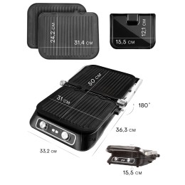 PIONEER Сендвич-гриль GR1010E black pearl