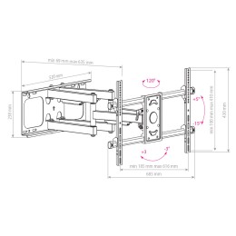 Arm media Кронштейн для телевизора PARAMOUNT-70 black