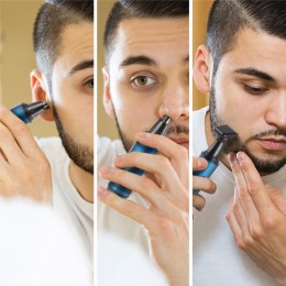 ENDEVER Триммер Sven-990 для усов, бороды, носа и ушей, 3 насадки