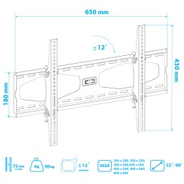 Kromax Кронштейн для телевизора STAR-22 grey