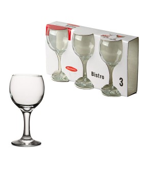 PASABAHCE Набор бокалов для вина Bistro 220 мл.(3шт) 44412