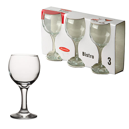 Набор бокалов для вина PASABAHCE Bistro 220 мл.(3шт) 44412