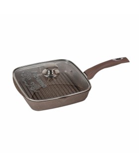 МЕЧТА Сковорода-гриль гранит brown 26х26см. с66806 