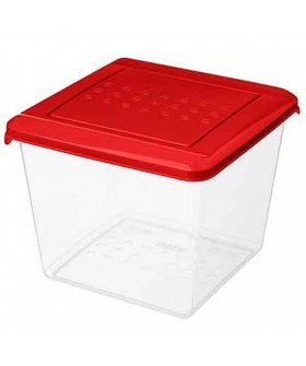 DELTA Контейнер для продуктов Asti квадратный 1 л (красный) 221100406/03