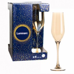 LUMINARC Набор бокалов для шампанского Golden honey 4 пр. 160мл. P9307