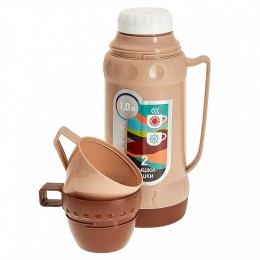 ALPENKOK Термос со стеклянной колбой 1 л AK-10034S бежевый