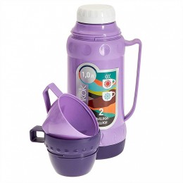 ALPENKOK Термос со стеклянной колбой 1 л  AK-10037S лавандовый