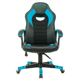 Бюрократ Кресло игровое VIKING Zombie GAME 16 черн/голуб 1718509