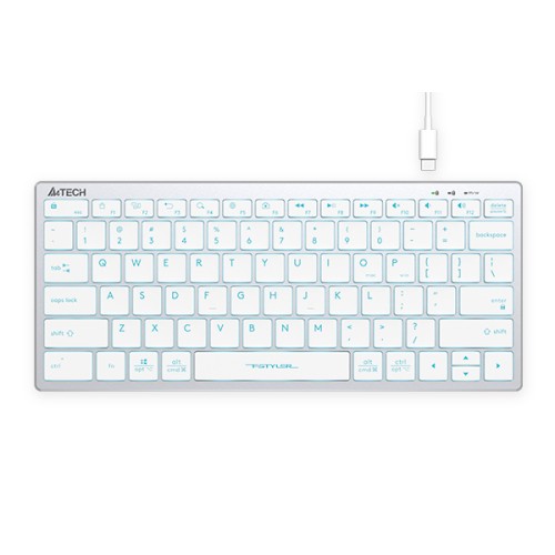 Клавиатура A4Tech Fstyler FX61 серый/белый 1787680