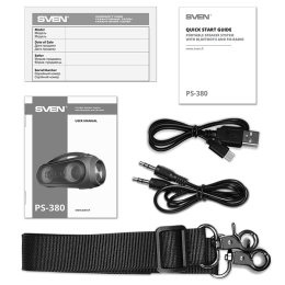 SVEN Портативная акустическая система с защитой от воды и подсветкой PS-380 черный