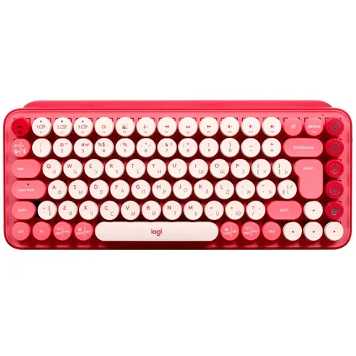 Клавиатура Logitech POP Keys розовый/красный 1658793