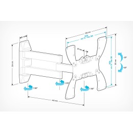 HOLDER Кронштейн для телевизора LCDS-5066 черный глянец