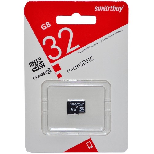 Флеш карта micro SMARTBUY (SB32GBSDCL10-00LE) MicroSDHC 32GB