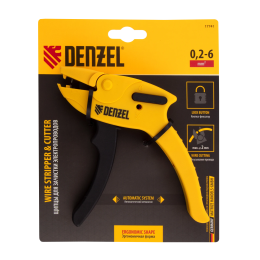 DENZEL Щипцы для зачистки электропроводов 0,2-6 мм2, функция обрезания проводов 17741