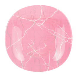 LUMINARC Тарелка обеденная Marble Pink Silver Марбл Пинк Сильвер - 27 см. Q7479