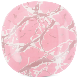 LUMINARC Тарелка десертная Marble Pink Silver Марбл Пинк Сильвер - 19 см. Q7480