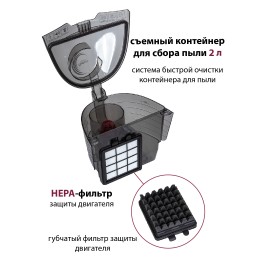 PIONEER Пылесос VC345C красный