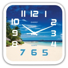 ENERGY Часы настенные кварцевые модель ЕС-99 пляж, 009472-SK
