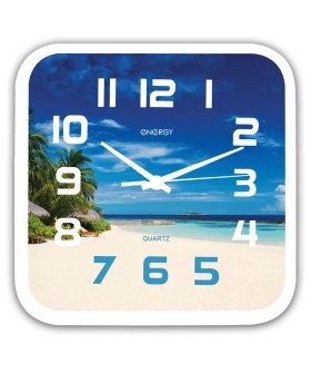 ENERGY Часы настенные кварцевые модель ЕС-99 пляж, 009472-SK