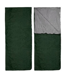 Спальный мешок-одеяло СМ001 (зелёный/серый+синий/серый), 102086-SK