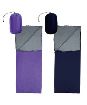 Спальный мешок-одеяло СМ001 (фиолетовый/серый+синий/серый), 101087-SK
