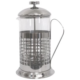 MALLONY Чайник/кофейник (кофе-пресс) CELLULA,1000 мл, из жаропр стекла, в корпусе из нерж стали, B511-1000ML, 950064-SK