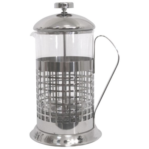Чайник/кофейник (кофе-пресс) CELLULA,1000 мл, из жаропр стекла, в корпусе из нерж стали, B511-1000ML, 950064-SK