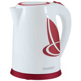 ENERGY Чайник E-211 (1,8 л диск) бело-красный, 164096-SK
