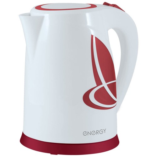 Чайник ENERGY E-211 (1,8 л диск) бело-красный, 164096-SK