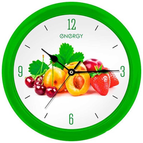 Часы настенные кварцевые ENERGY модель ЕС-112 фрукты, 009485-SK