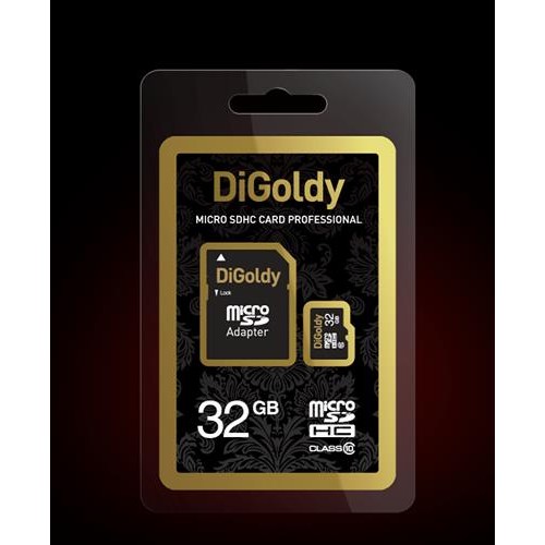 Флеш карта DIGOLDY 32GB microSDHC Class10 + адаптер SD