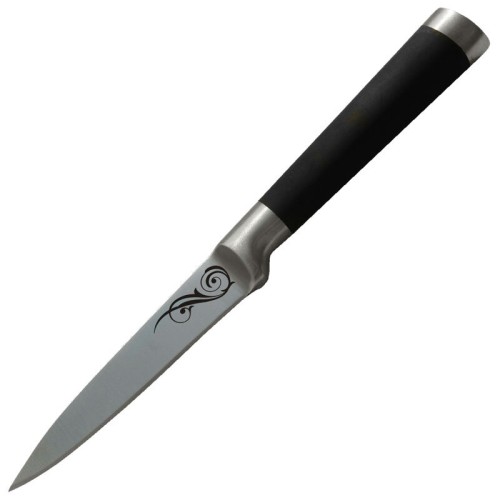Нож с прорезиненной рукояткой MAL-07RS для овощей, 9 см. 985366-SK