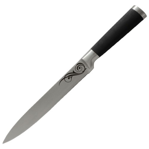 Нож с прорезиненной рукояткой MAL-02RS разделочный, 20 см. 985362-SK