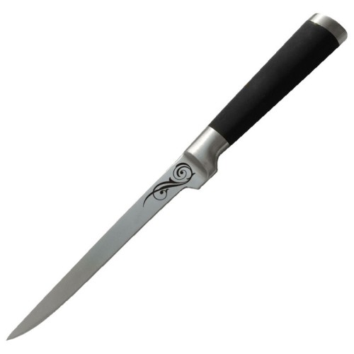 Нож с прорезиненной рукояткой MAL-04RS филейный, 12,5 см. 985364-SK