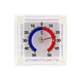 Термометр оконный биметаллический, квадратный ТББ на блистере. 100654-SK