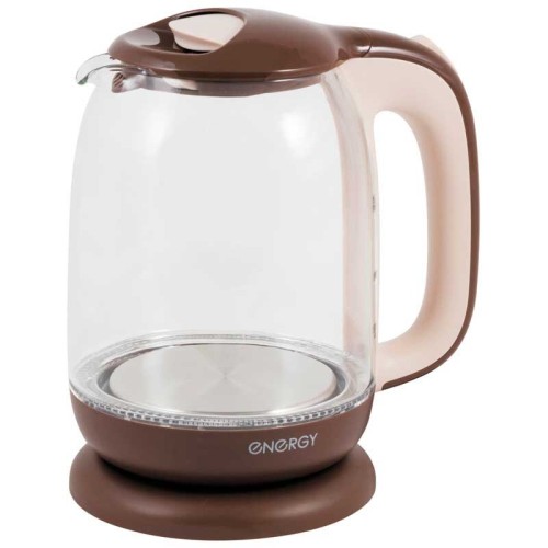 Чайник ENERGY E-281 (1.7л) стекло, пластик, цвет коричневый. 164116-SK