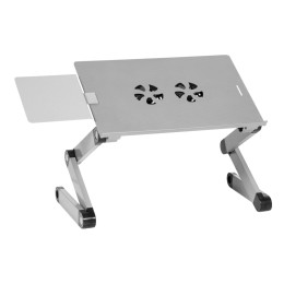 Cactus Стол для ноутбука CS-LS-T8 серебристый каркас серебристый 27x42см