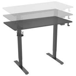 Cactus Стол для компьютера CS-ED-BBK столешница МДФ черный каркас черный