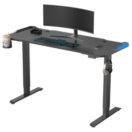 Cactus Стол для компьютера CS-EDL-GBK столешница МДФ черный каркас черный