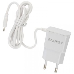 ENERGY Сетевое зарядное устройство ET-13 с кабелем micro-USB, 1А, цвет - белый 100296