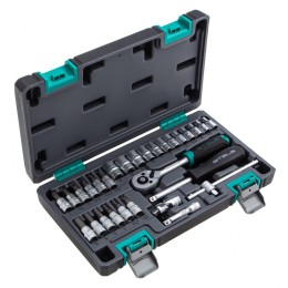 Stels Набор инструментов, 1/4, CrV, пластиковый кейс 29 предм. 14100