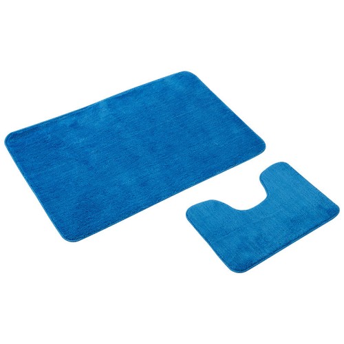 Набор ковриков для ванной и туалета Duet 2 шт, цвет - голубой. 102513-SK