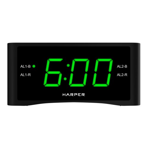 Радиочасы будильник HARPER HCLK-1006 GREEN LED