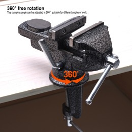 HARDEN Тиски настольные поворотные 360° 70мм 600603