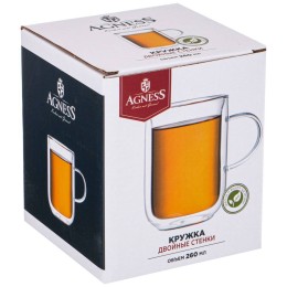 Lefard Кружка с двойными стенками double-wall 260 мл. Диаметр=7,5 см. ВЫСОТА=10 СМ 250-101